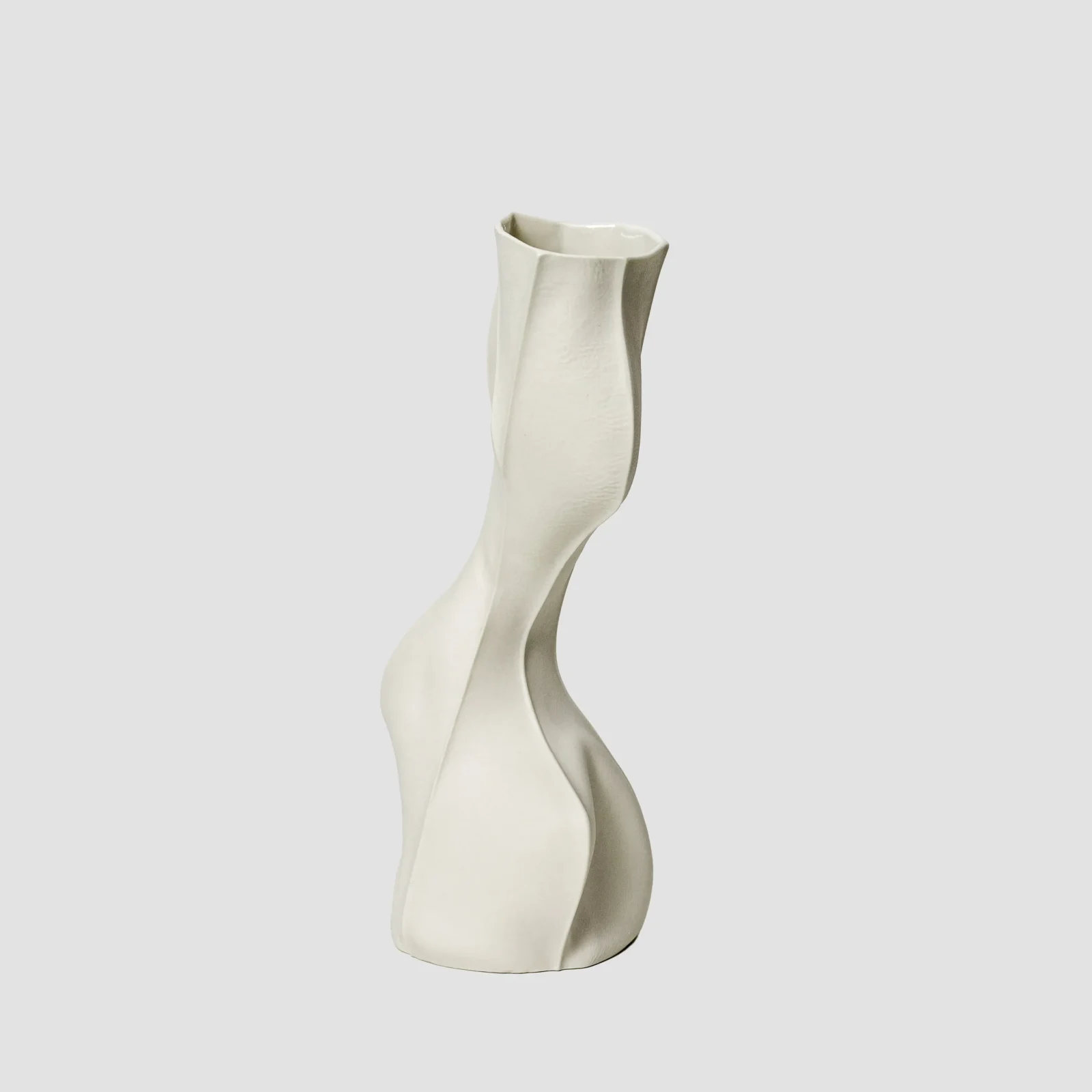 Organic White Ceramic Kawa Vase #20 — 5