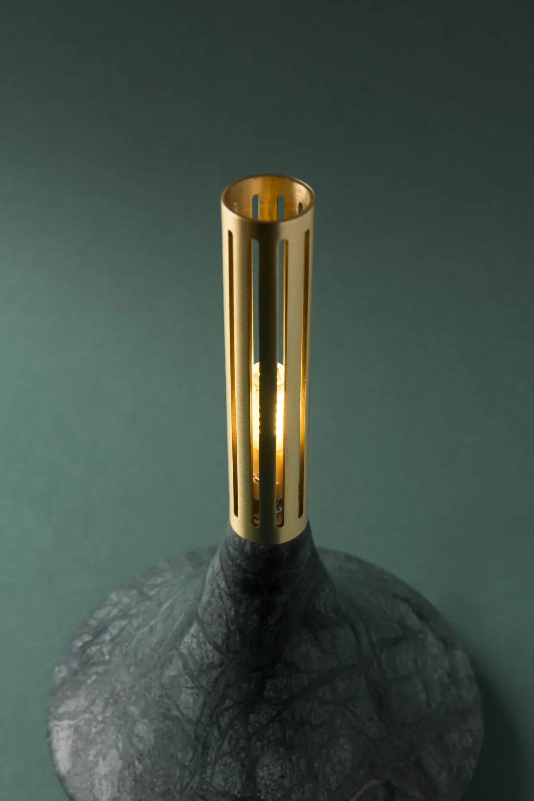 Dervish Table Lamp in Marble and Brass — 6