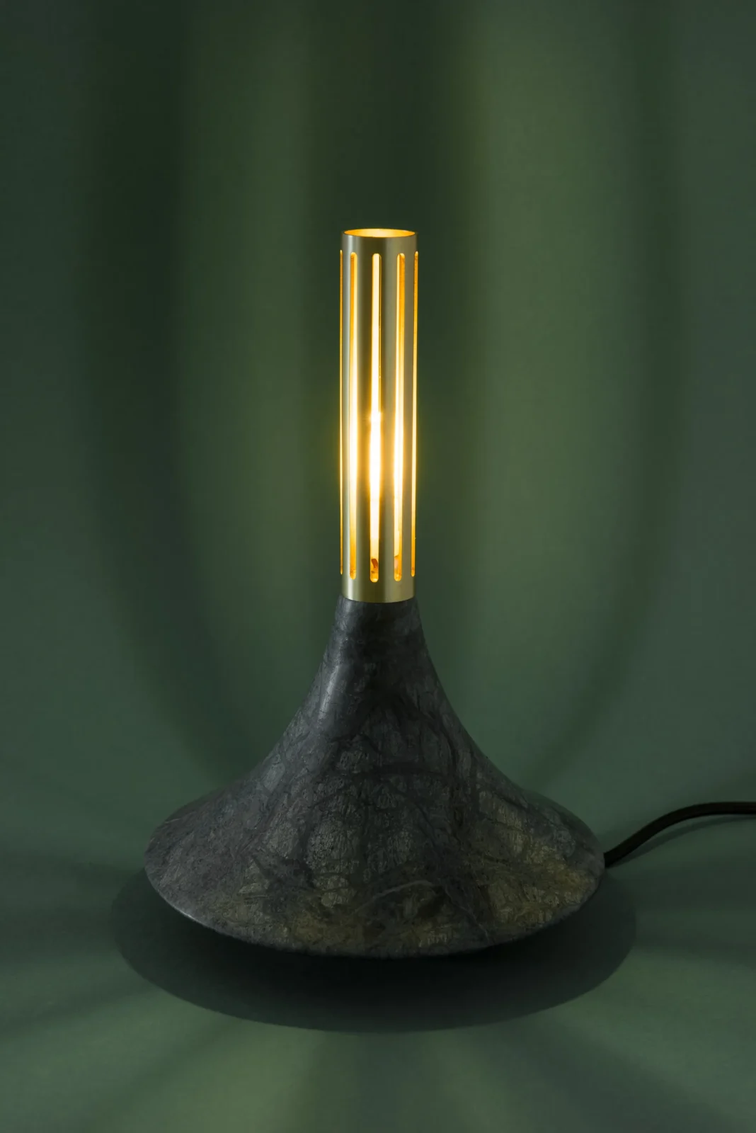 Dervish Table Lamp in Marble and Brass — 7