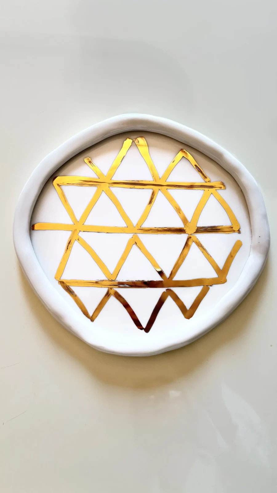 Golden Grace Plates - White Porcelain — 6