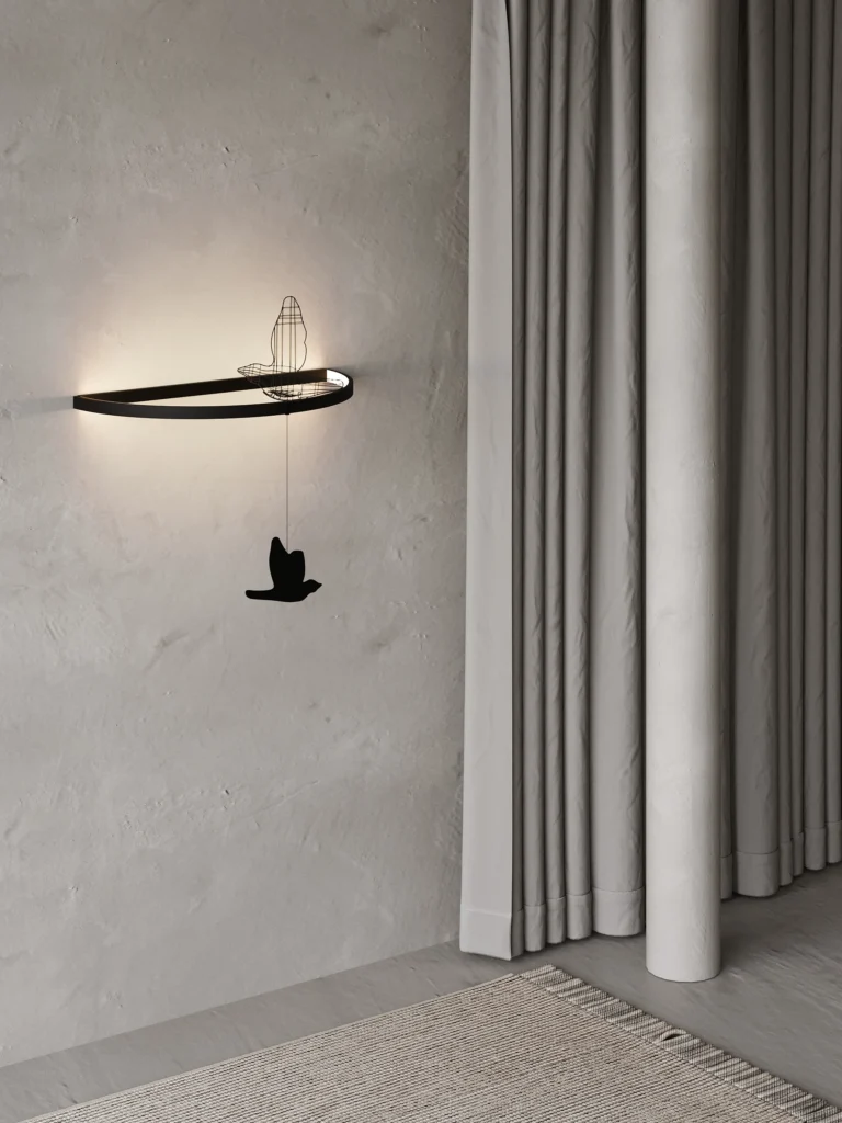 Flight Shadows Wall Sconce in Steel — 2
