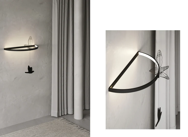 Flight Shadows Wall Sconce in Steel — 5