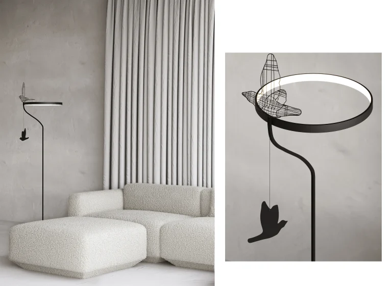 Flight Shadows Floor Lamp in Steel — 6
