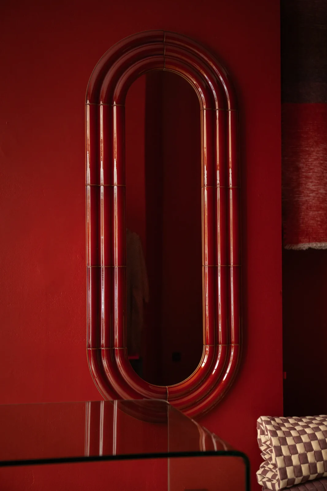 Elo Mirror 150x60 Cm - Hand Glazed Ceramic — 2