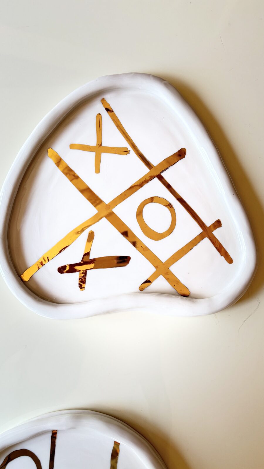 Golden Grace Plates - White Porcelain — 12