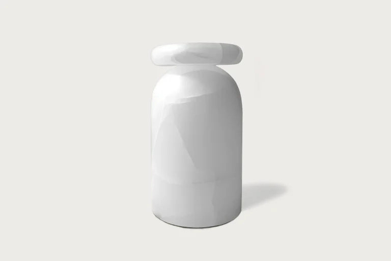 Cult Stool - Sculptural Side Table In Ice Onyx — 6
