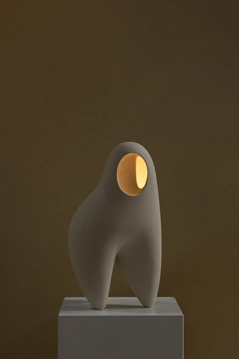 Nomad II:08 Table Lamp in White Stoneware — 4