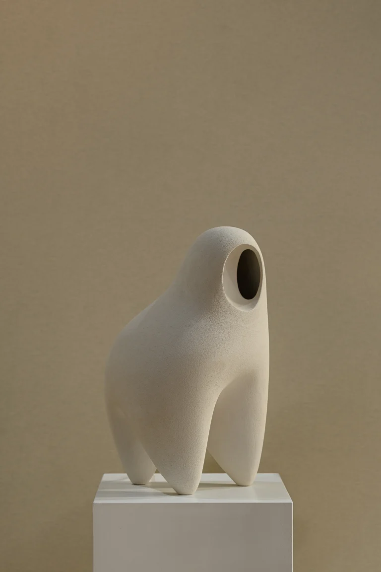 Nomad II:08 Table Lamp in White Stoneware — 7