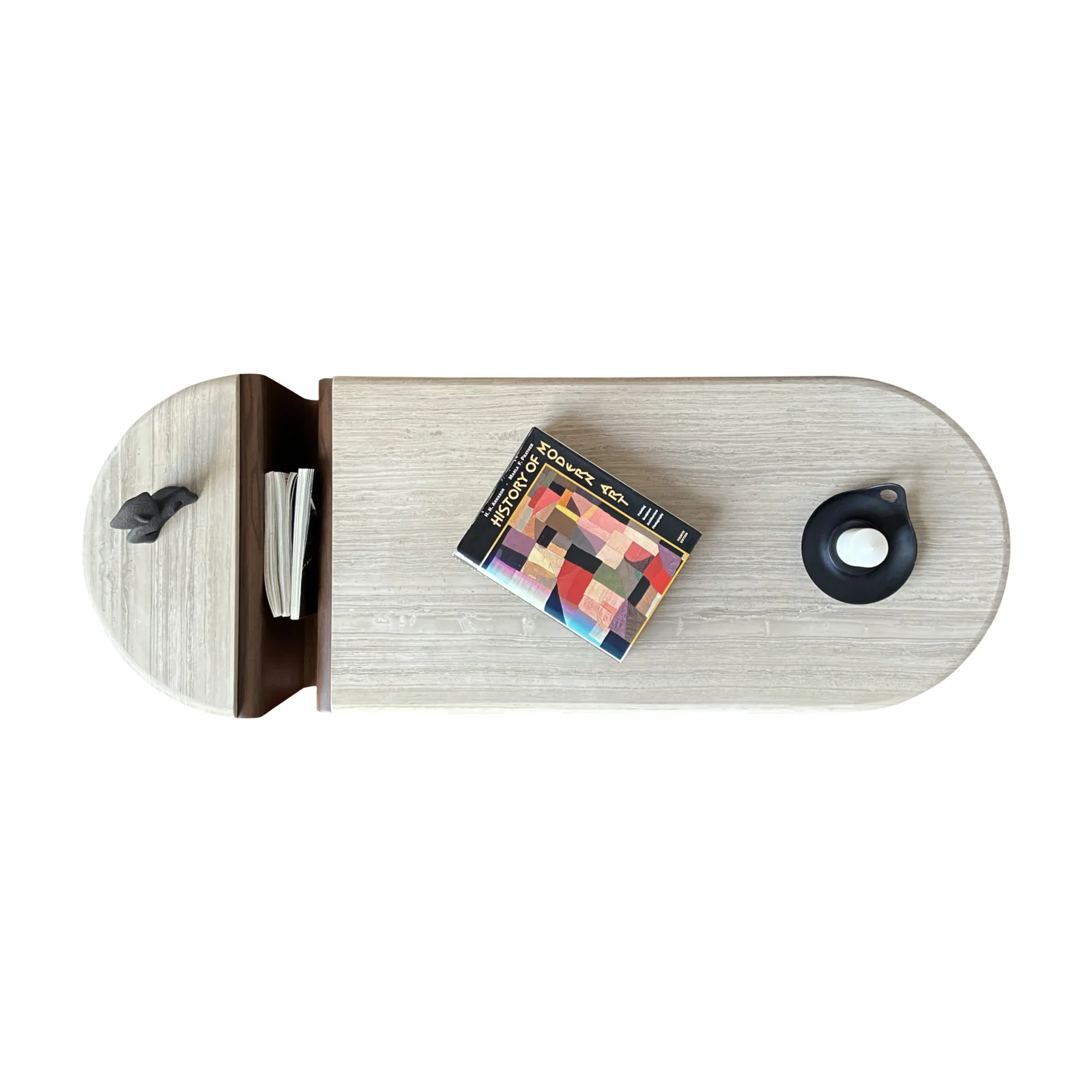 Kanyon - Oval Coffee Table With Marble Top — 2