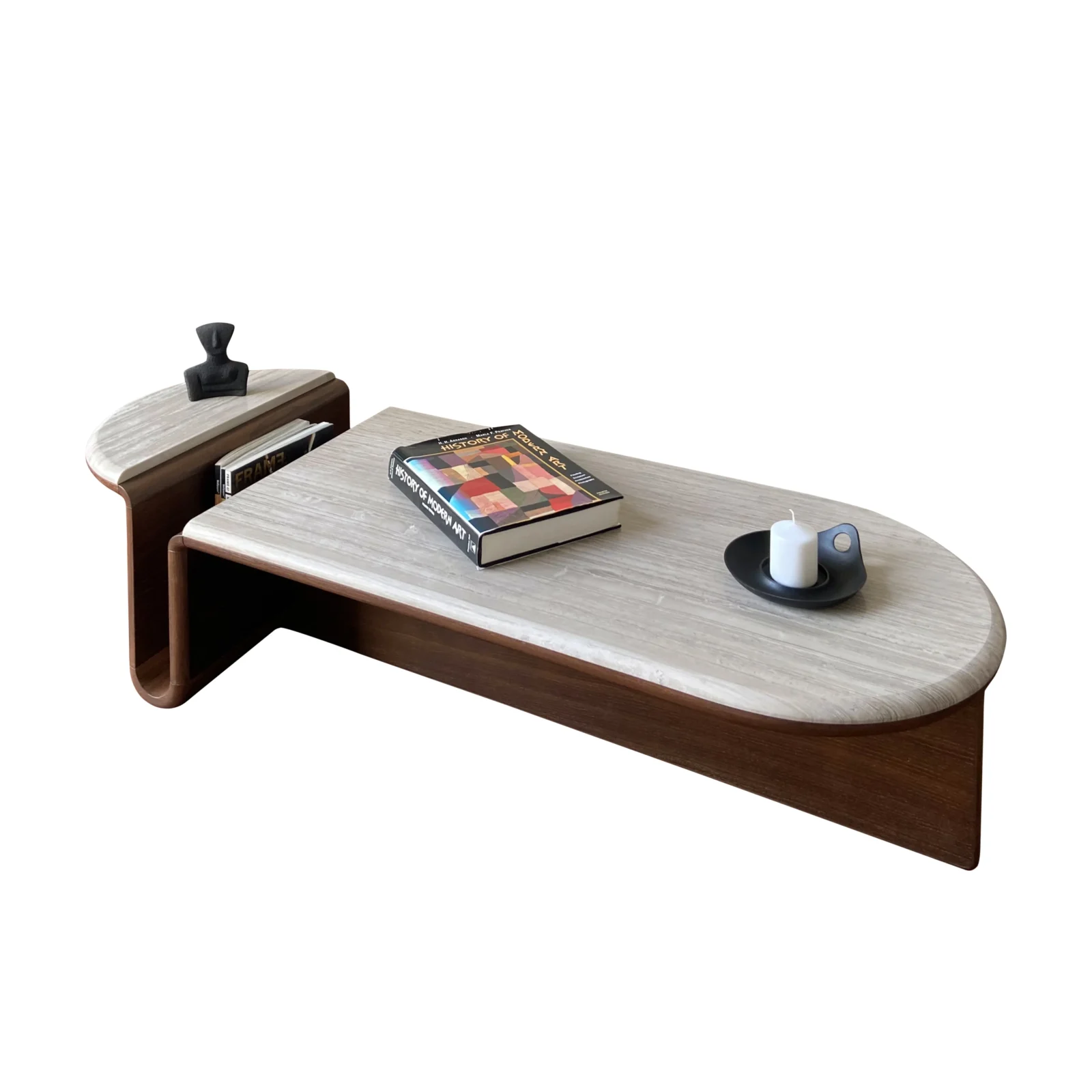 Kanyon - Oval Coffee Table With Marble Top — 3