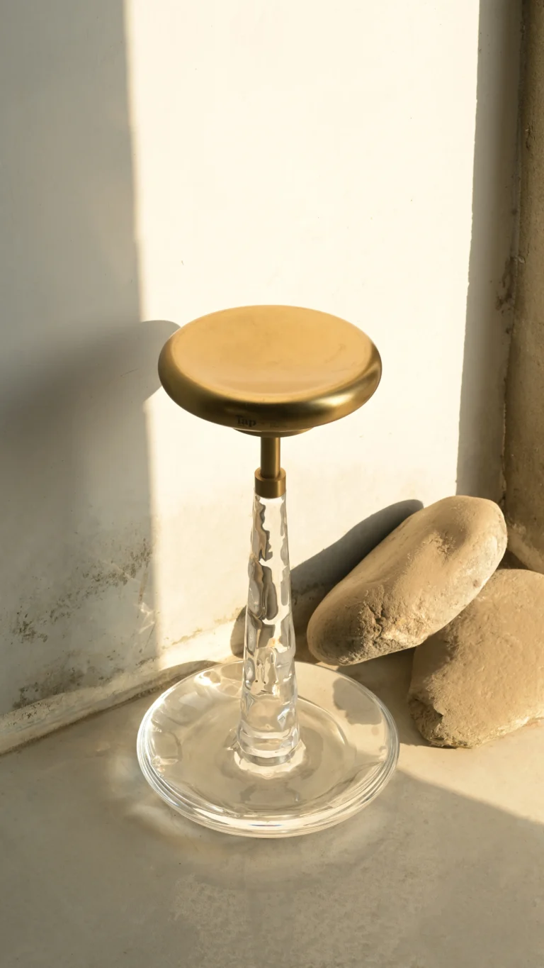 Tap Table Lamp in Brass and Acrylic — 11