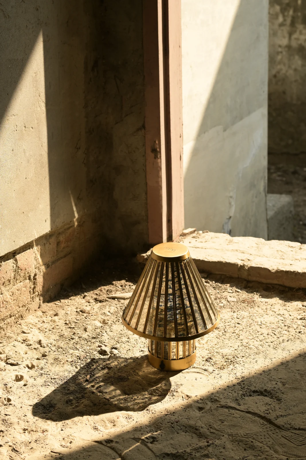 Fossil Table Lamp In Stainless Steel — 4
