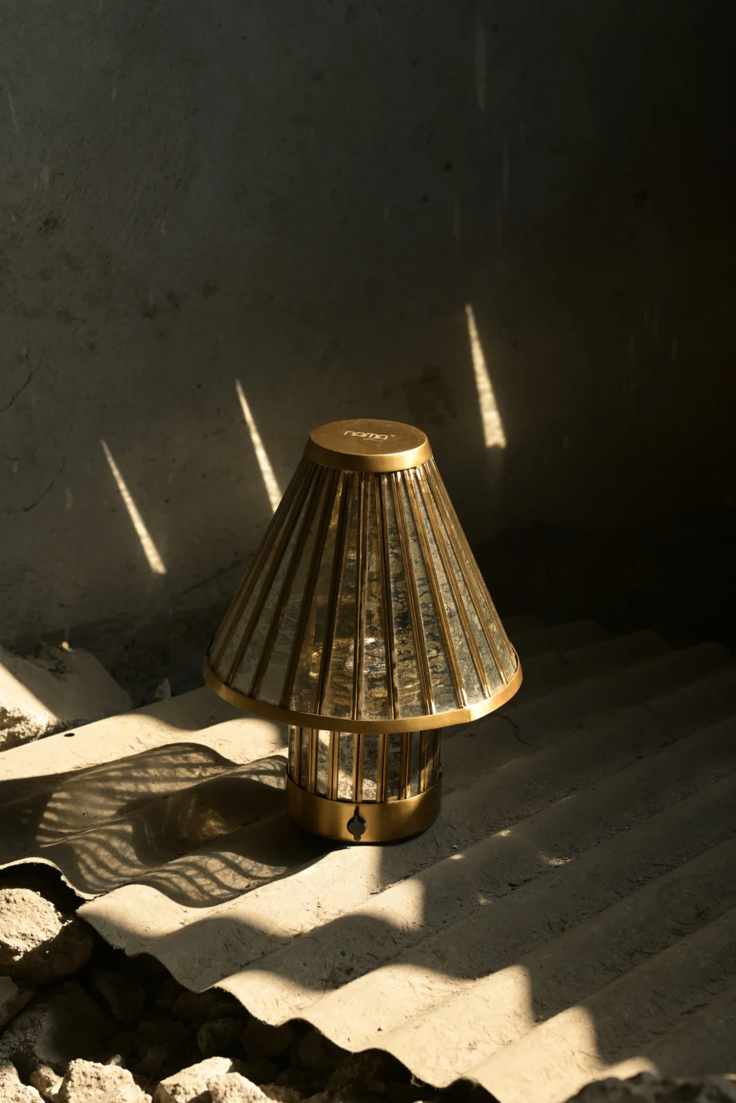 Fossil Table Lamp In Stainless Steel — 5