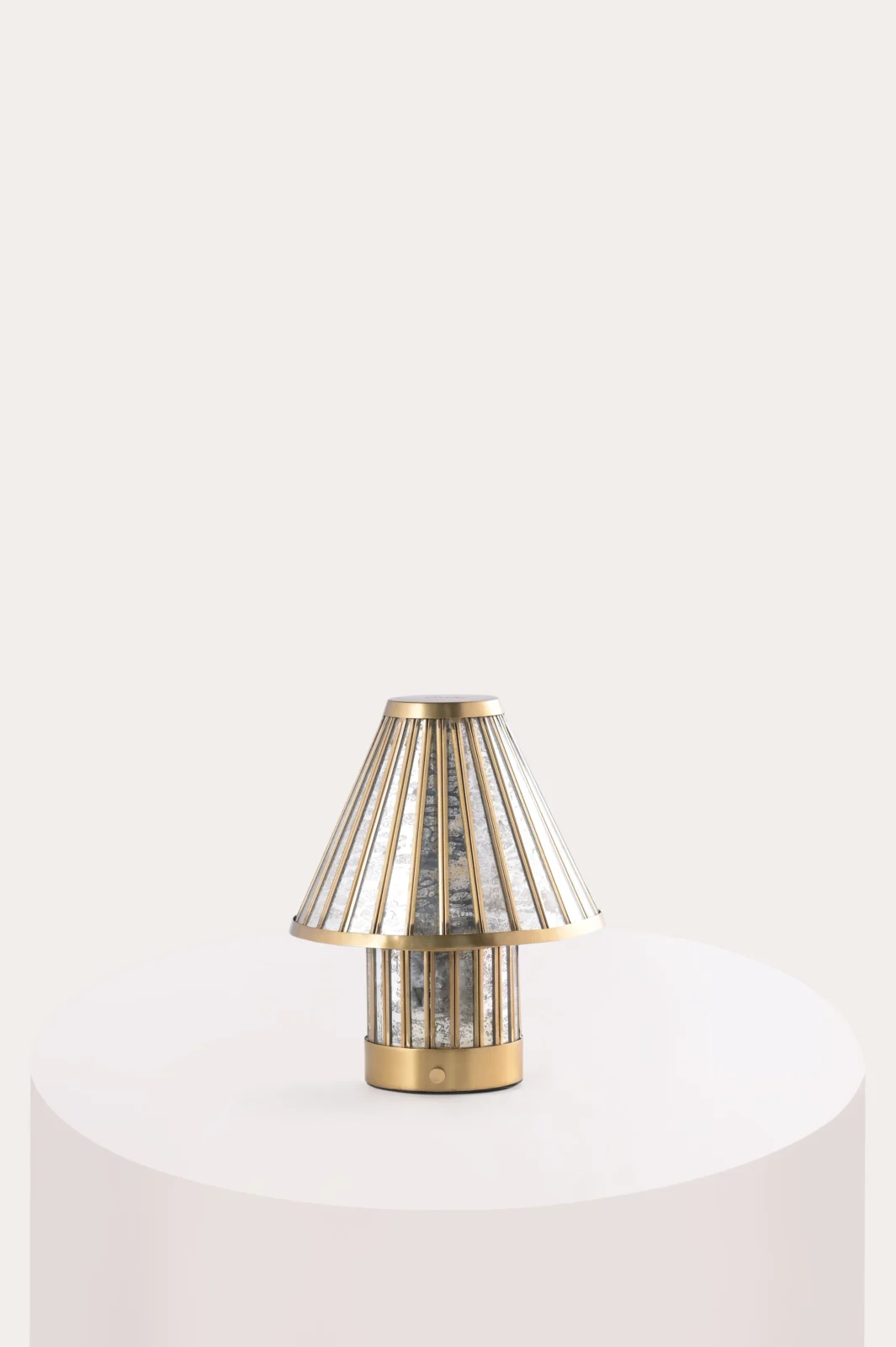 Fossil Table Lamp In Stainless Steel — 12