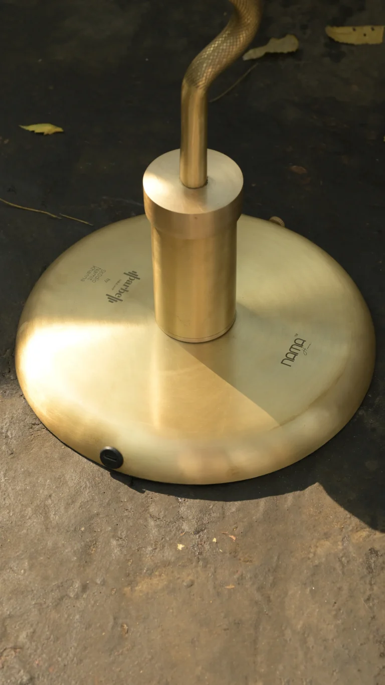 Barbell Table Lamp 2.0 In Brass And Alabaster — 11