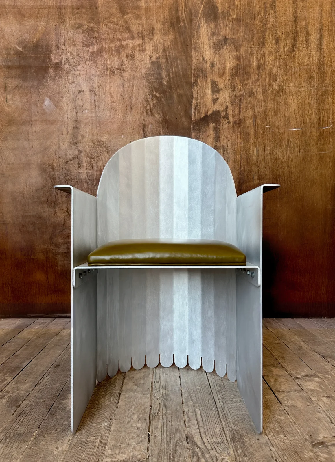 Lazarus - Aluminum / Leather Armchair — 2