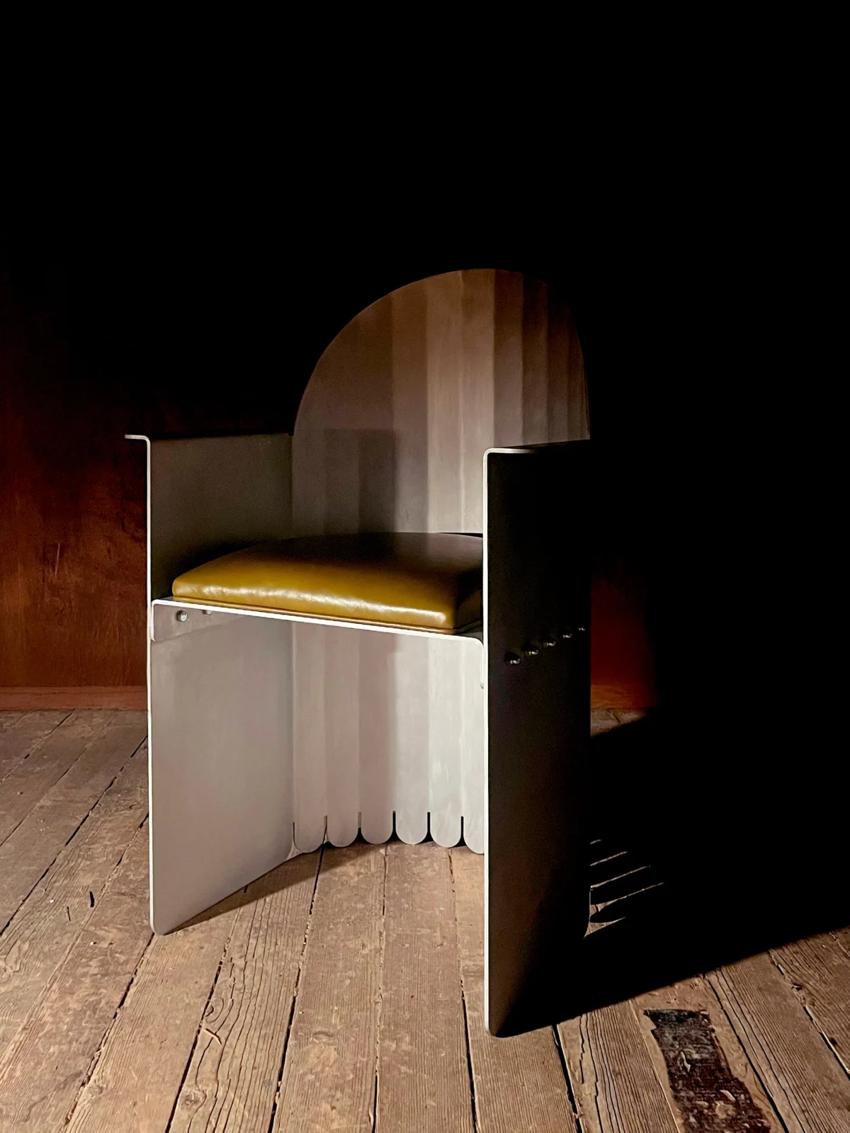 Lazarus - Aluminum / Leather Armchair — 6