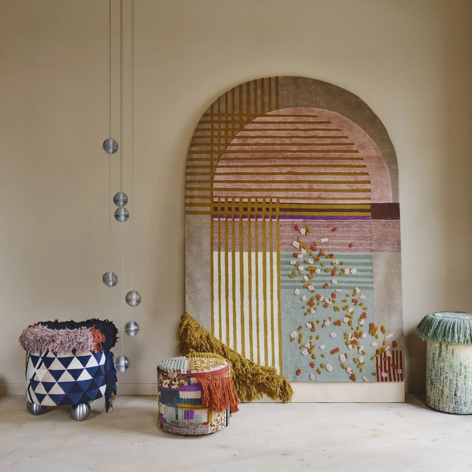 Tilda Pouf - Tibetan Wool / Wooden Base — 8