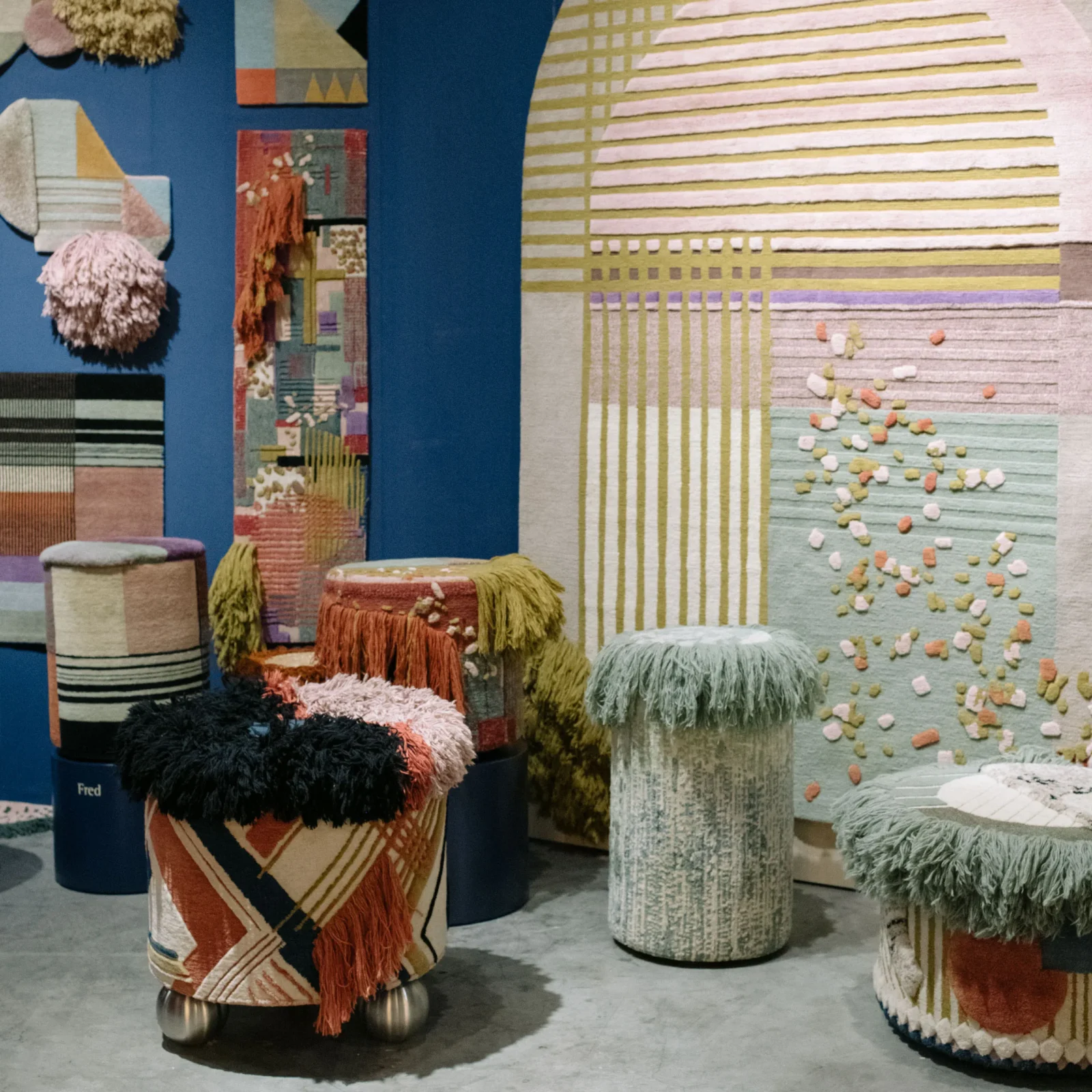 Tilda Pouf - Tibetan Wool / Wooden Base — 13