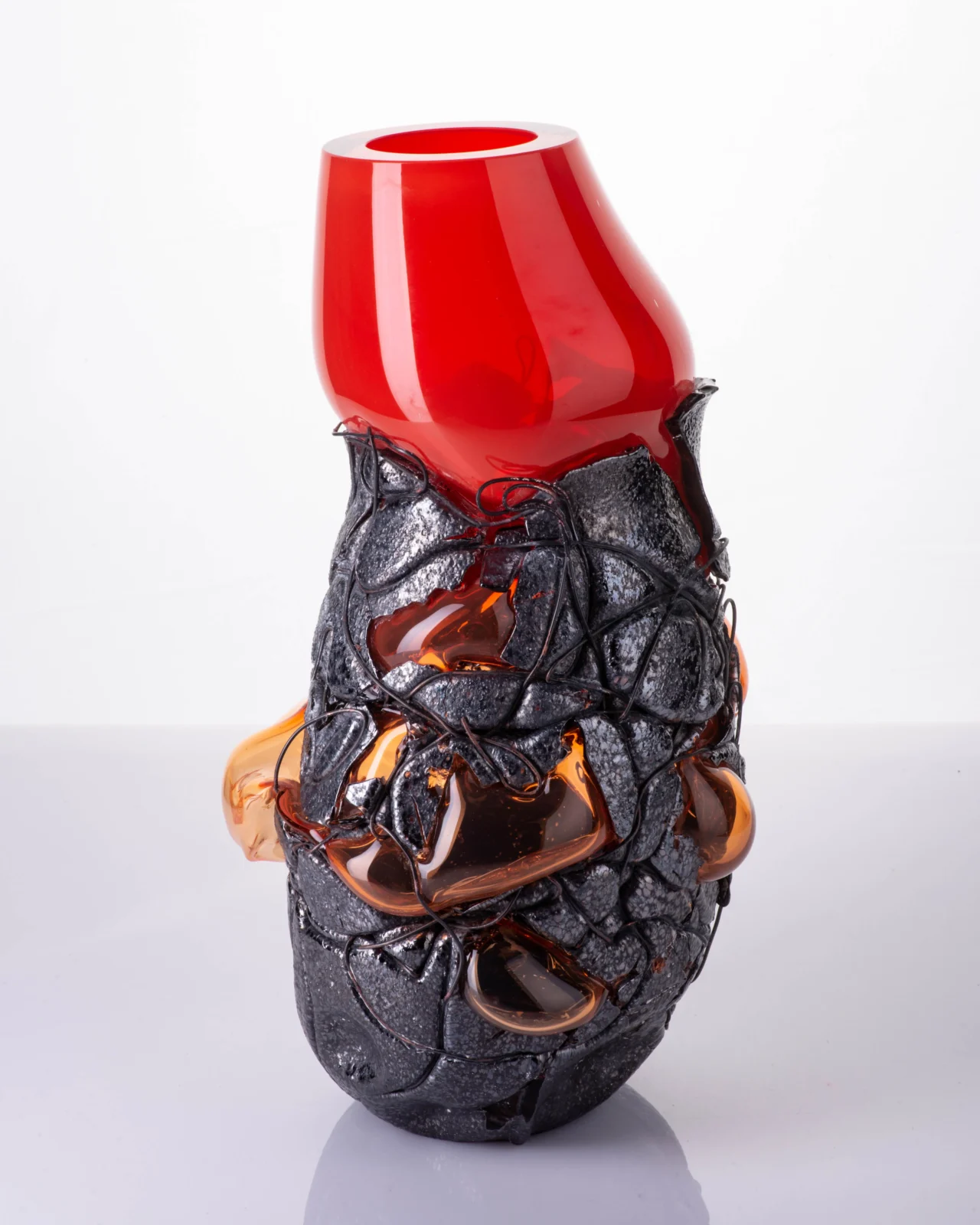 Lava  Glass Vase Red — 2