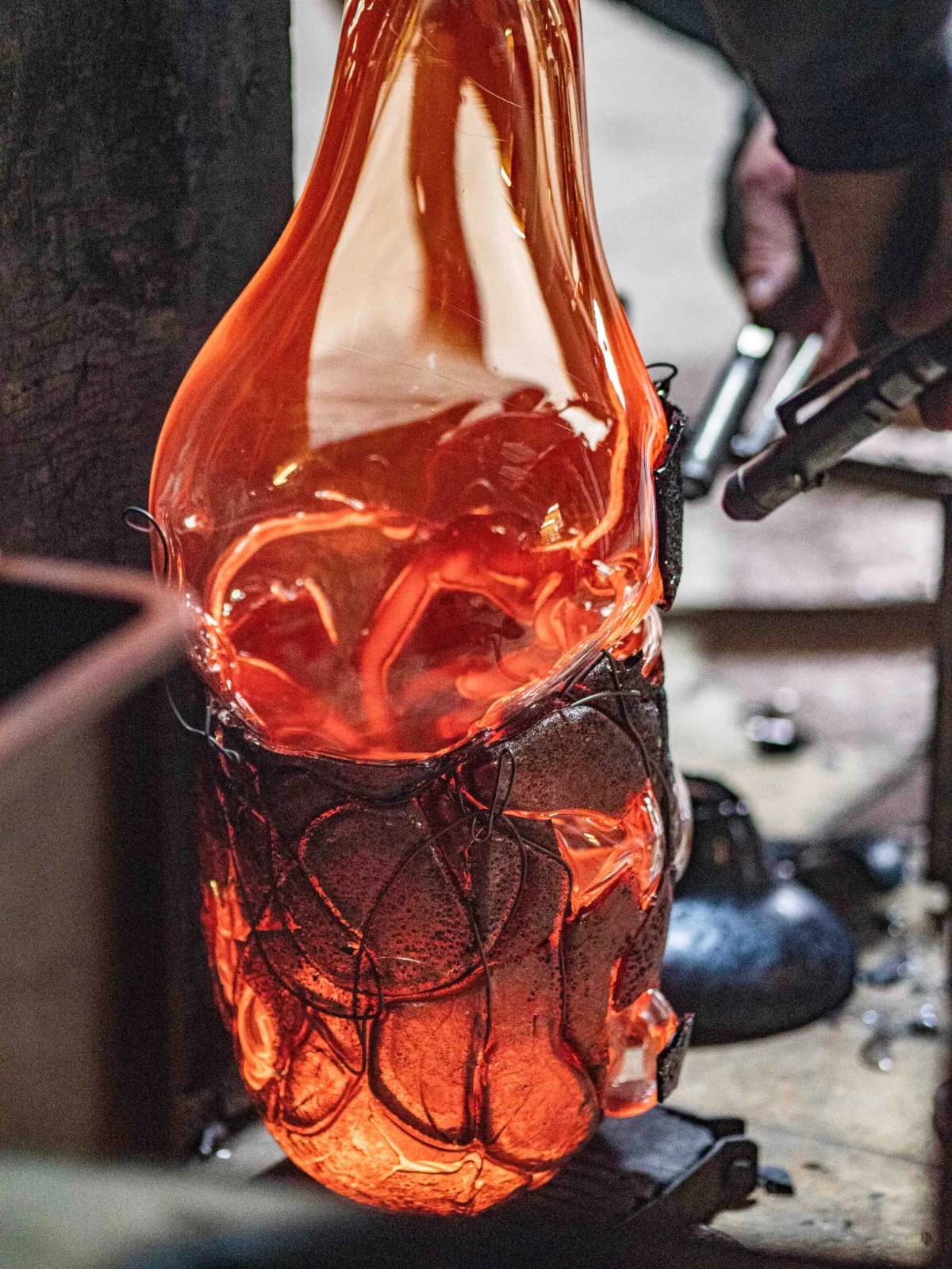 Lava  Glass Vase Red — 8