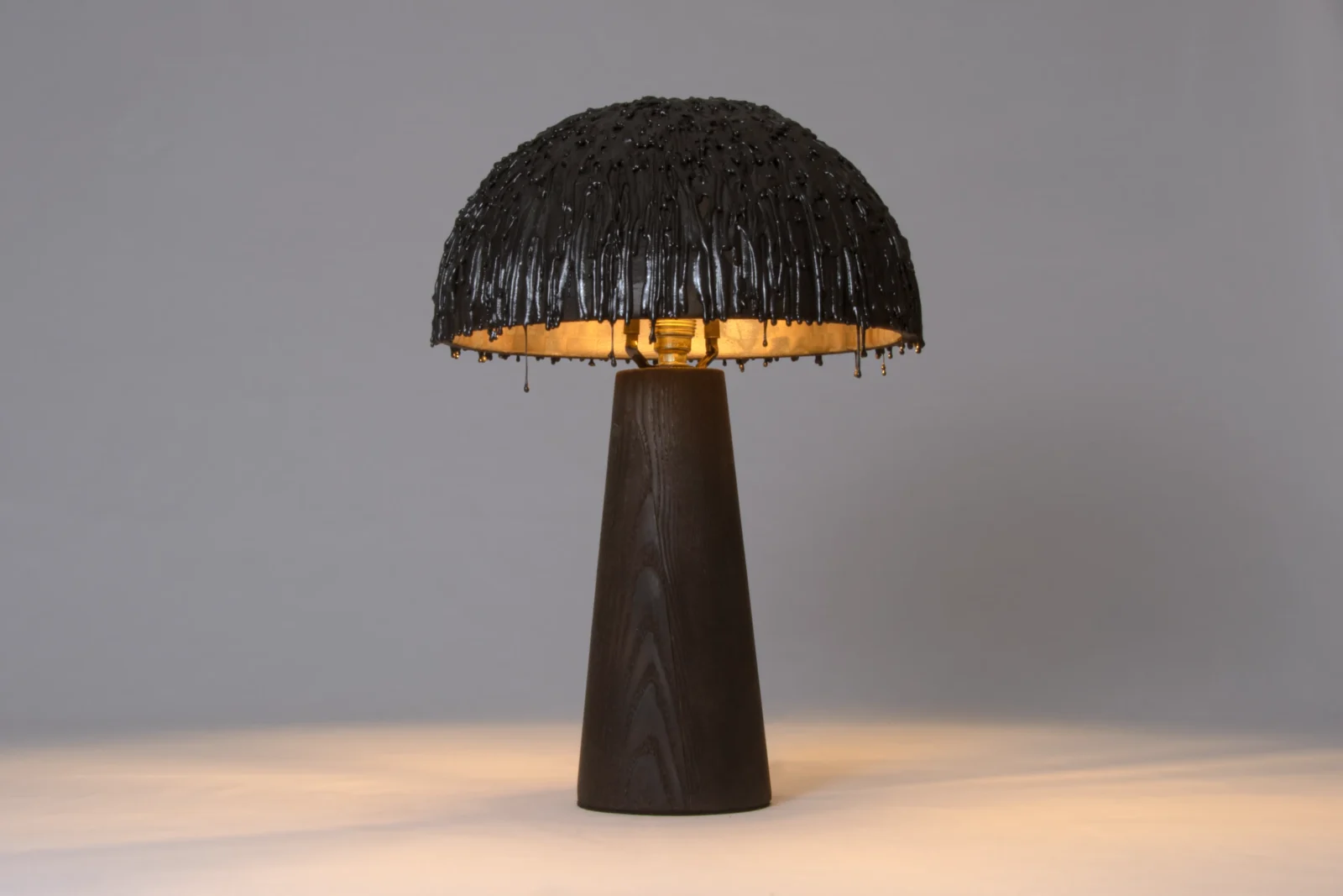 Leaky Lamp I Table Lamp in Ash Wood and Bioplastic — 3