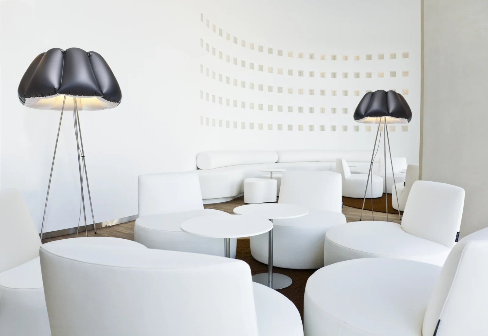 Orca Floor Lamp in PVC and Stainless Steel — 5