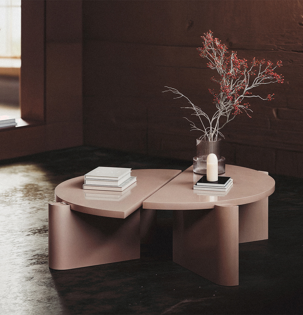 Twin Coffee Table Matt Lacquer — 6