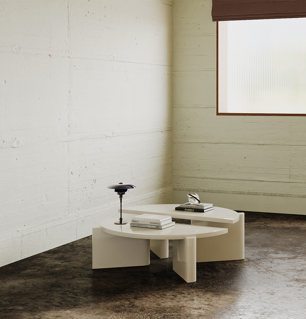 Twin Coffee Table Matt Lacquer — 3