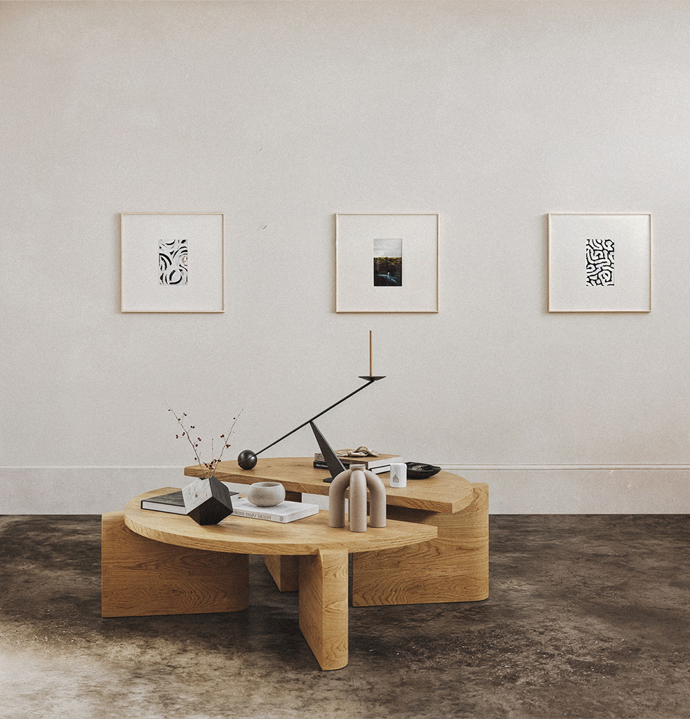 Twin Coffee Table Matt Lacquer — 9