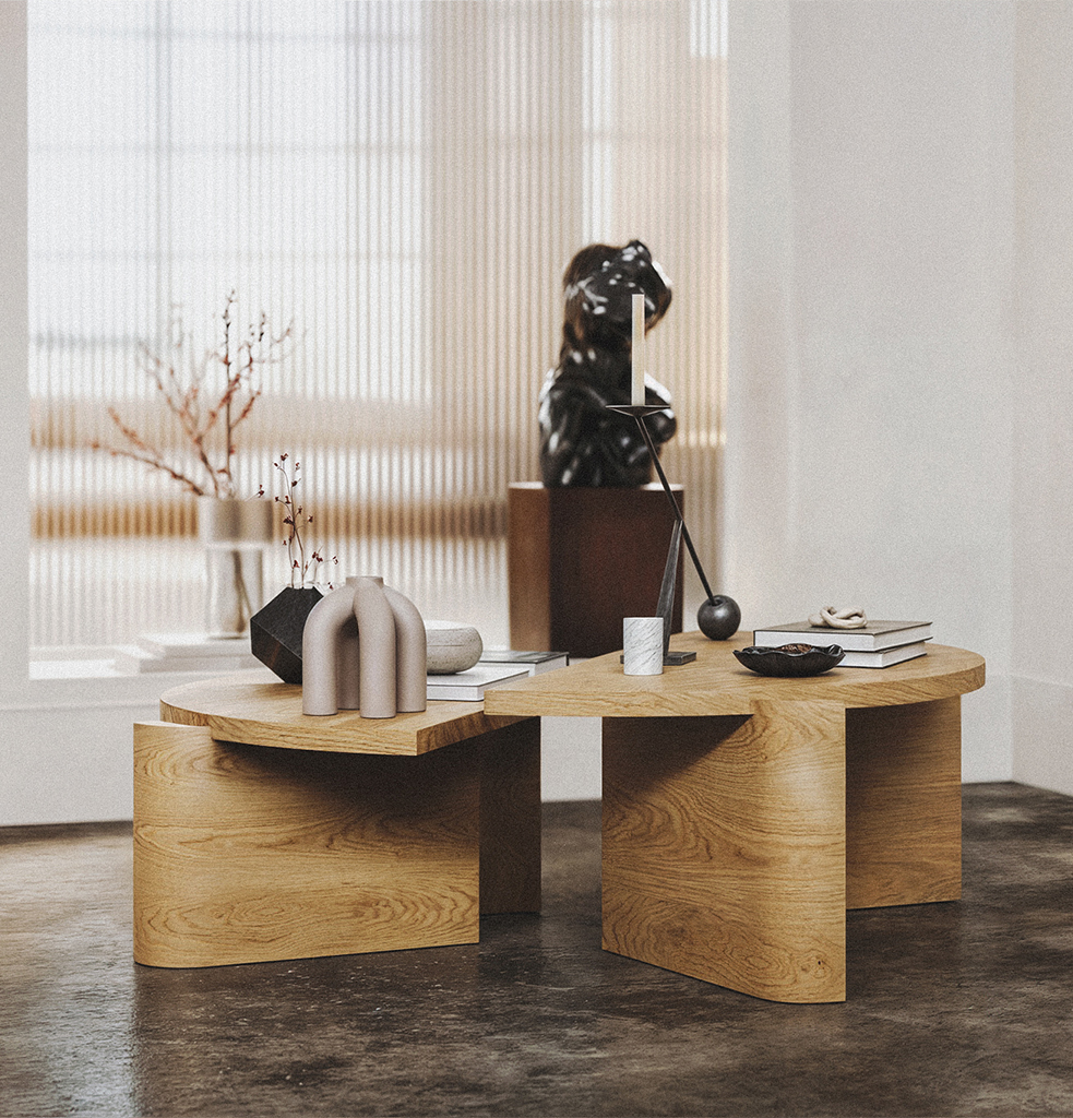 Twin Coffee Table Matt Lacquer — 8