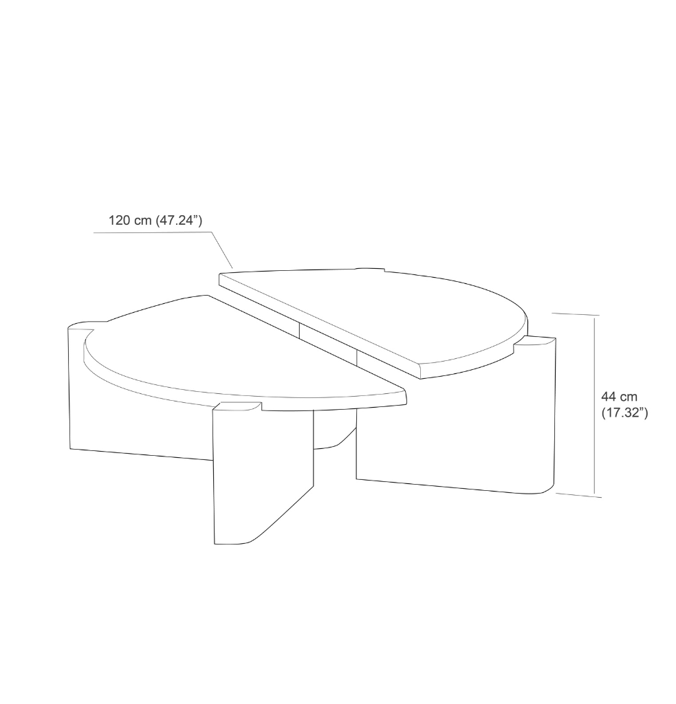 Twin Coffee Table Matt Lacquer — 11