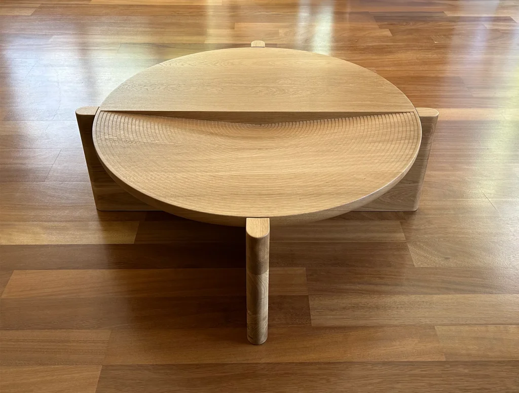 Arkhe No 1 – Round Oak Coffee Table — 4
