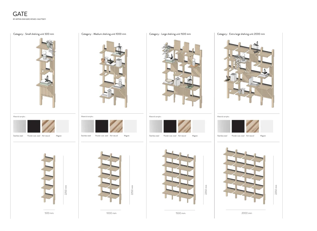 Gate - Modular Shelving System Honey Stained — 3