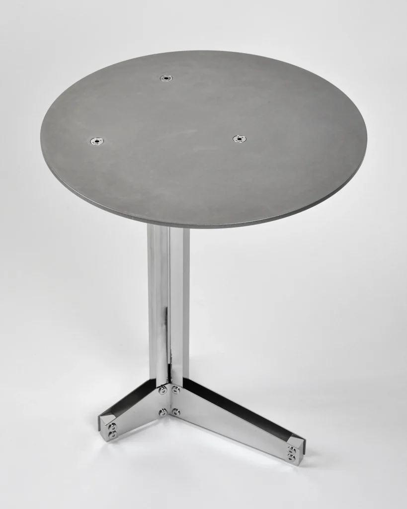 3sq400 Side Table - Matte & Mirror Stainless Steel — 2