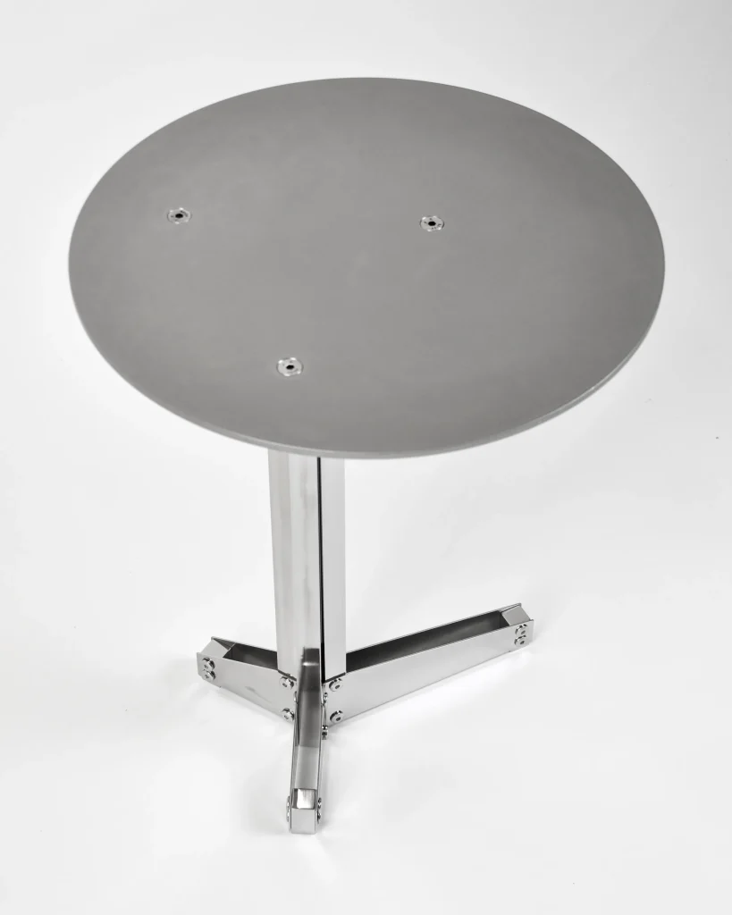 3sq400 Side Table - Matte & Mirror Stainless Steel — 3