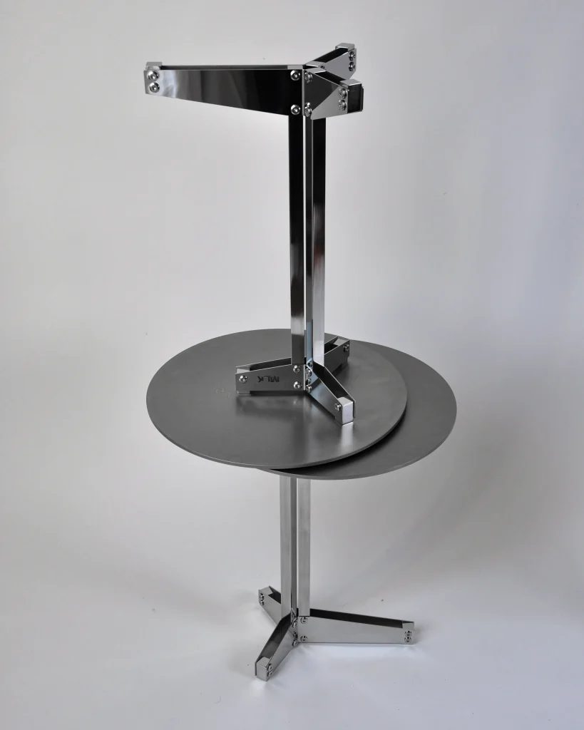 3sq400 Side Table - Matte & Mirror Stainless Steel — 10