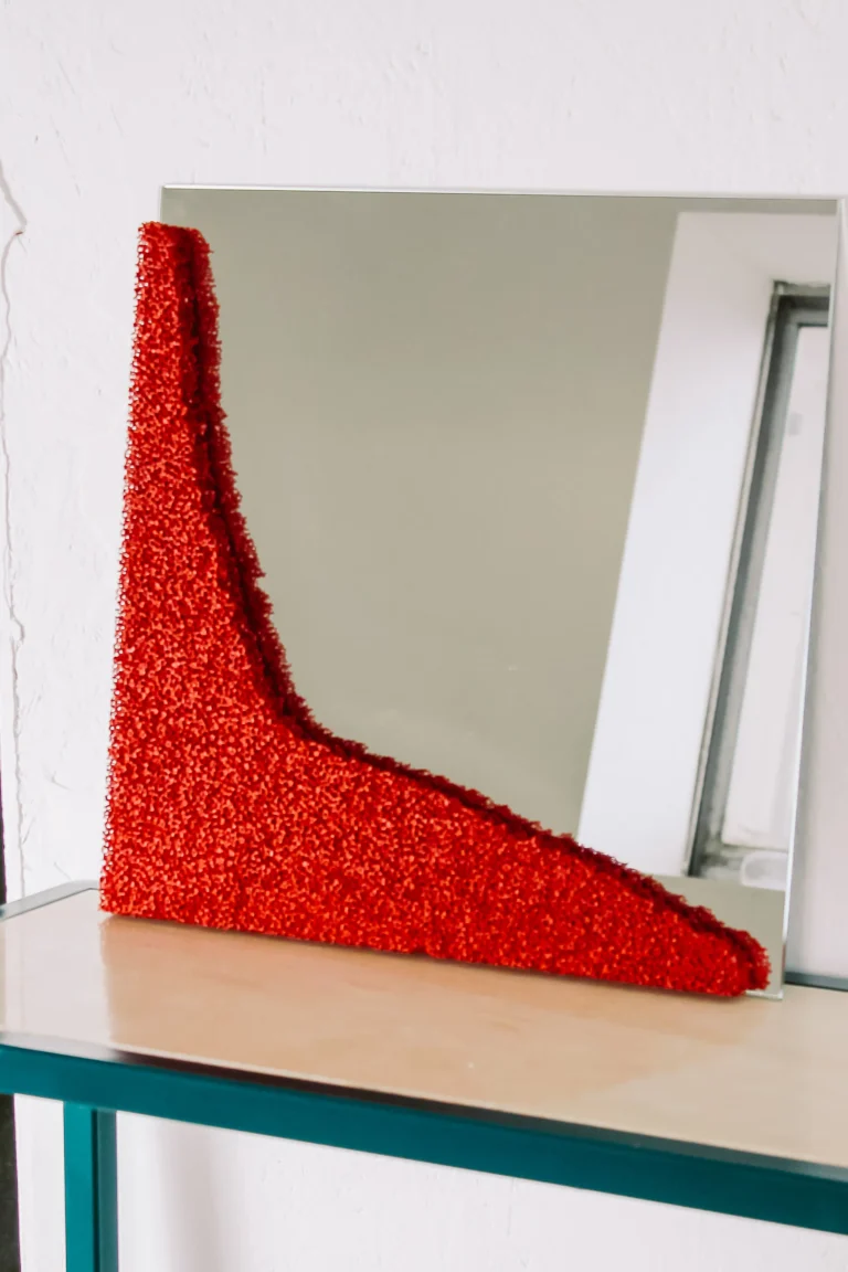 Fragment Mirror - Small Square - Midnight Red — 2