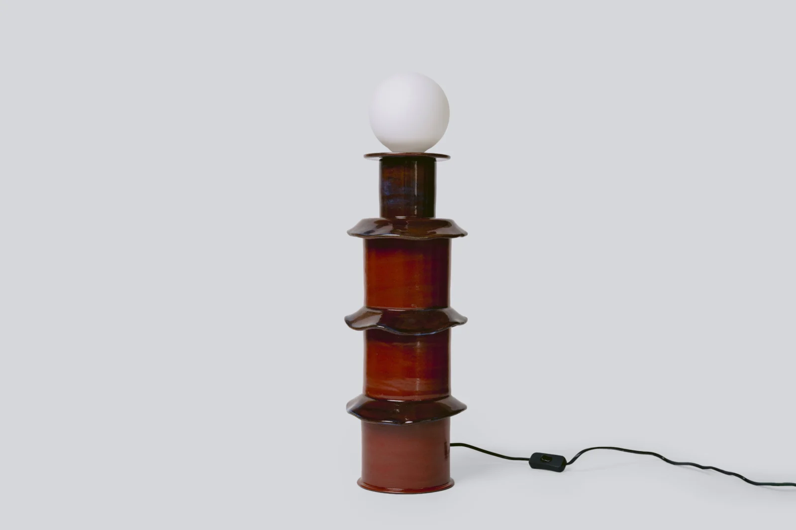 Tutu Table Lamp in Red Ceramic — 5