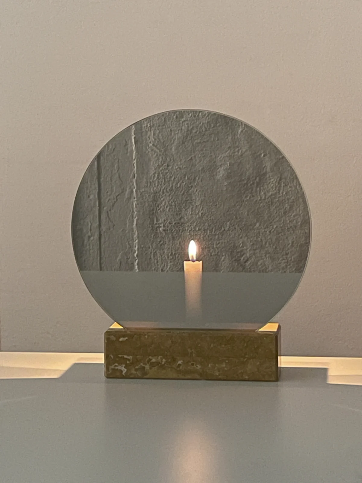 Spegla - Mirror & Candle Holder In Marble And Halftranspared Mirror 2 — 3