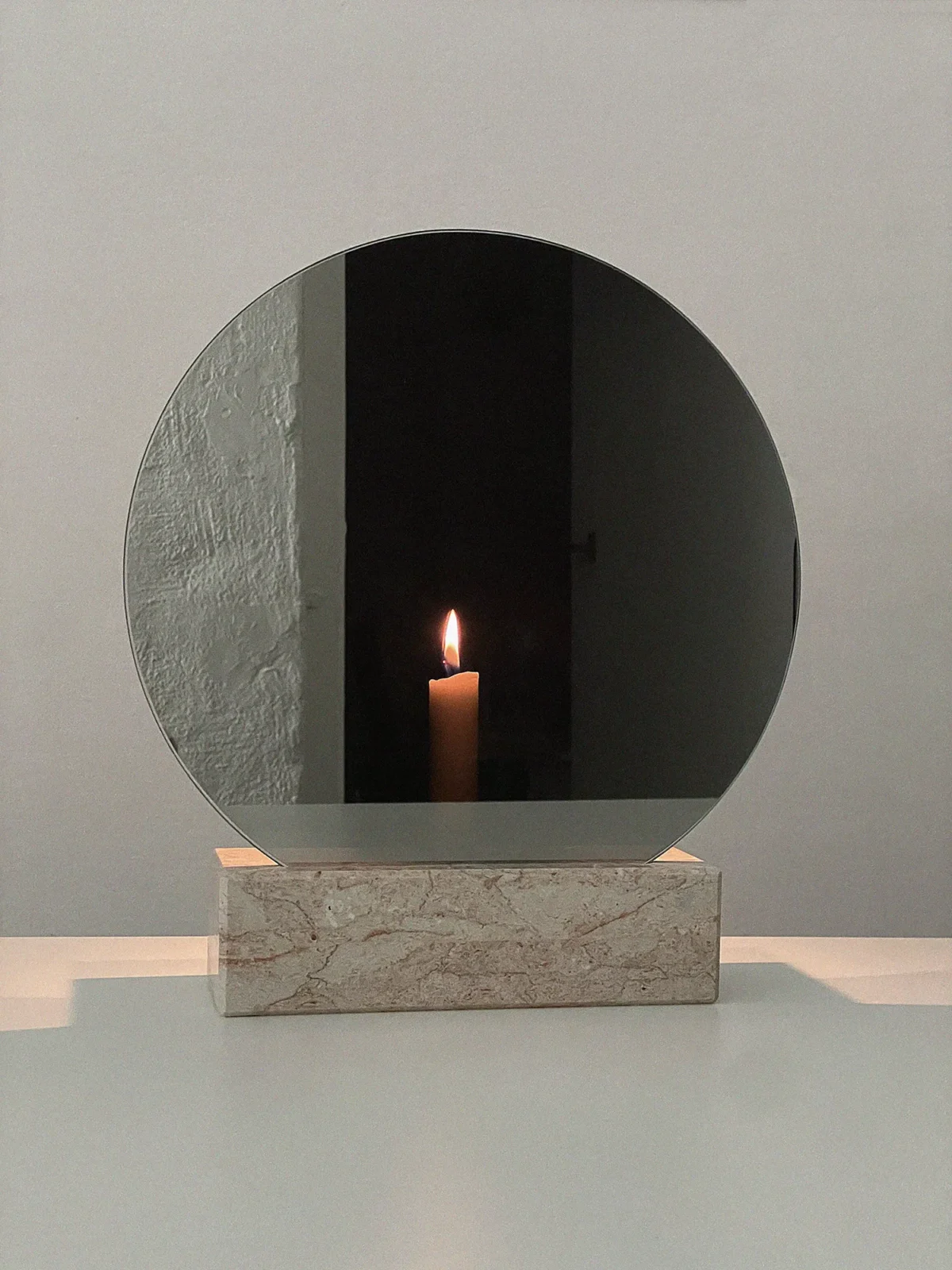 Spegla - Mirror & Candle Holder In Marble And Halftranspared Mirror 2 — 5