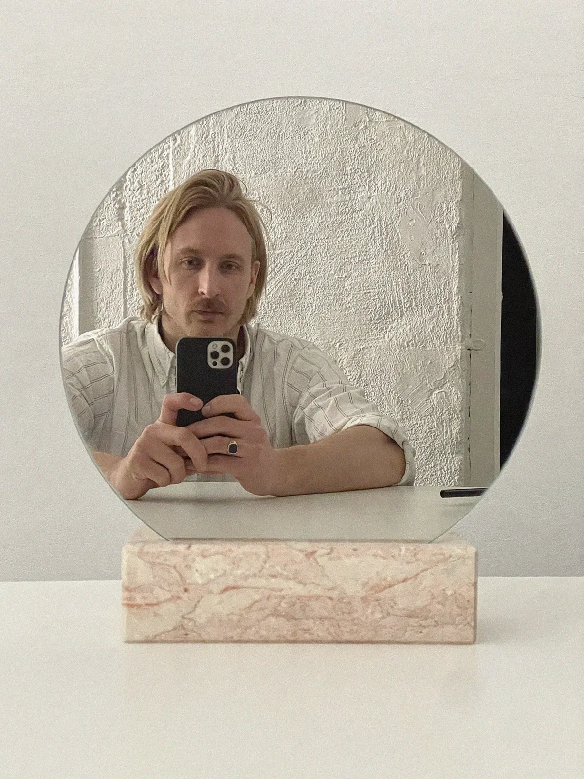 Spegla - Mirror & Candle Holder In Marble And Halftranspared Mirror 2 — 7