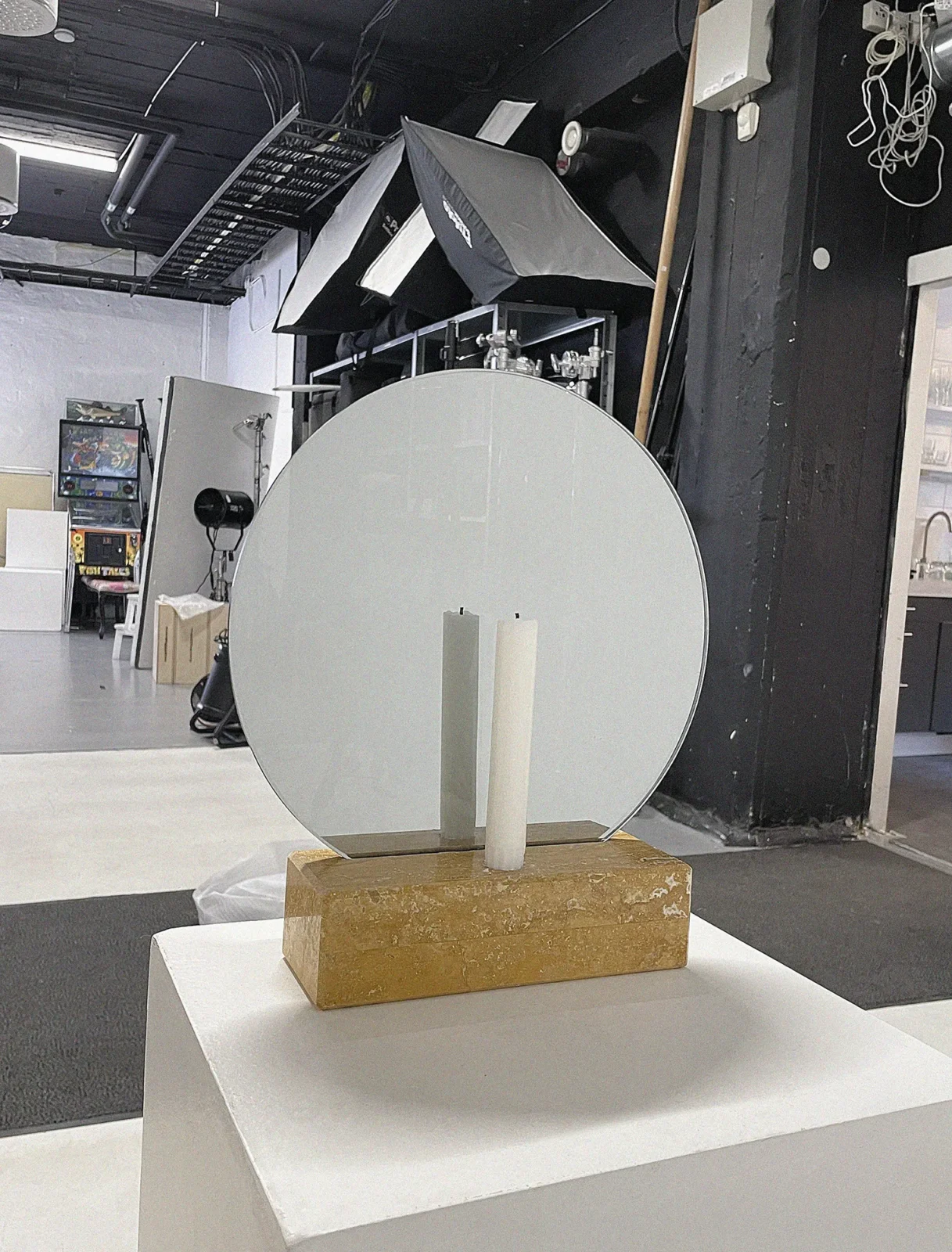 Spegla - Mirror & Candle Holder In Marble And Halftranspared Mirror 2 — 8