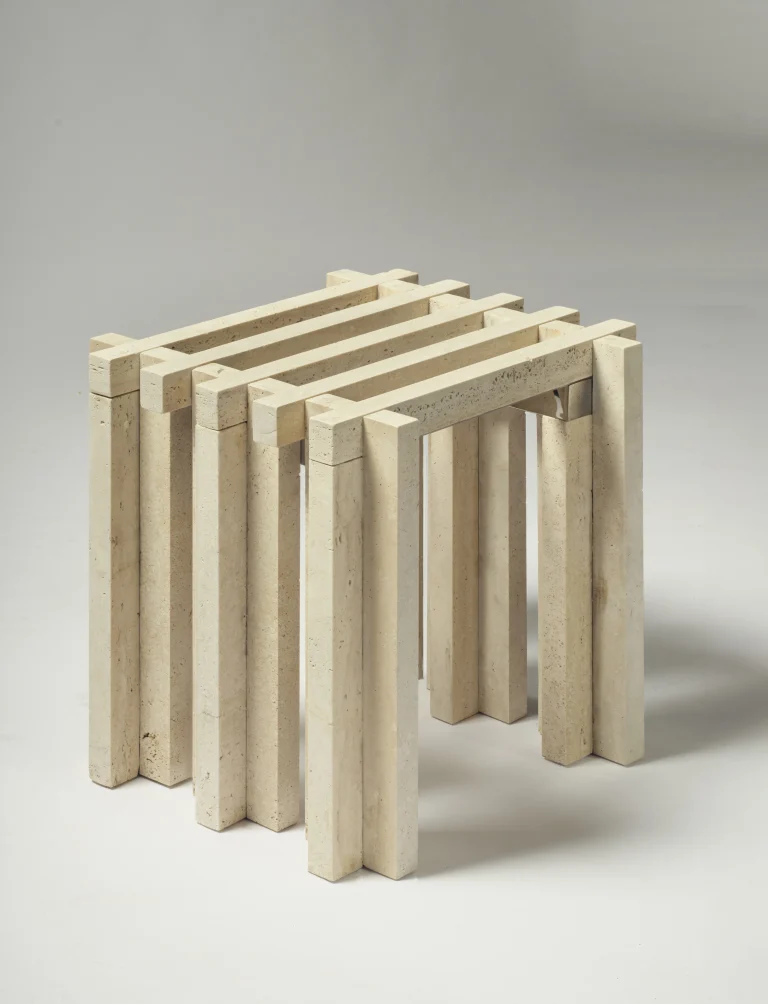 Tavola Dei Marmi Travertine - Side Table — 3