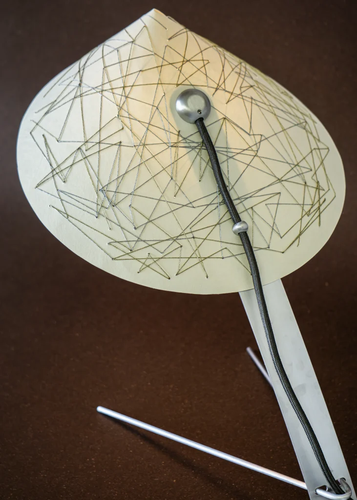 Mantis Table Lamp X Nicole Chui In Metallic Threads & Brushed Aluminium Finish — 6