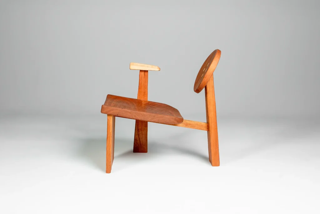 Buttonback - Cherry & Maple Wood Chair — 4