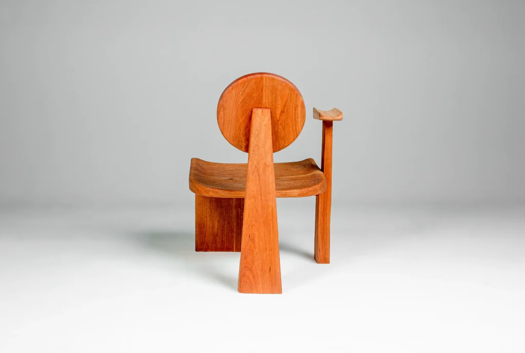 Buttonback - Cherry & Maple Wood Chair — 5