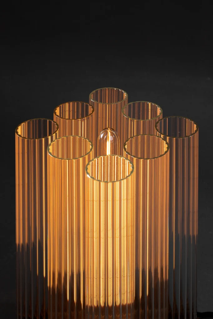 Cork X Lamp 01 Table Lamp in Cork and Glass — 6