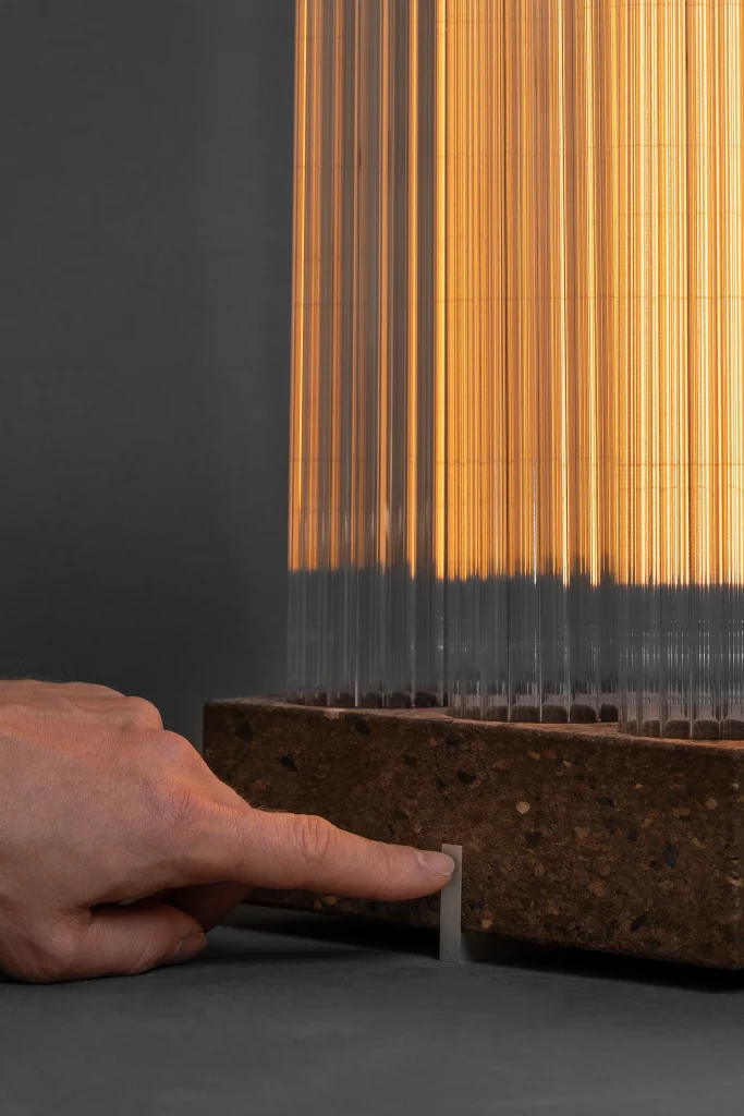 Cork X Lamp 01 Table Lamp in Cork and Glass — 7