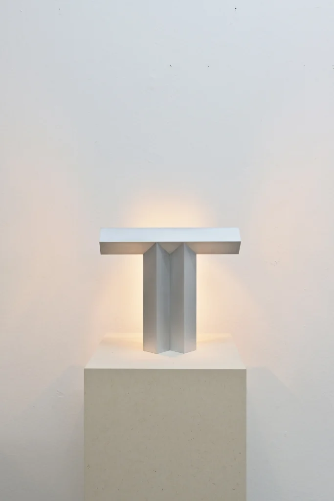 Sculptural Table Lamp in Aluminum — 2